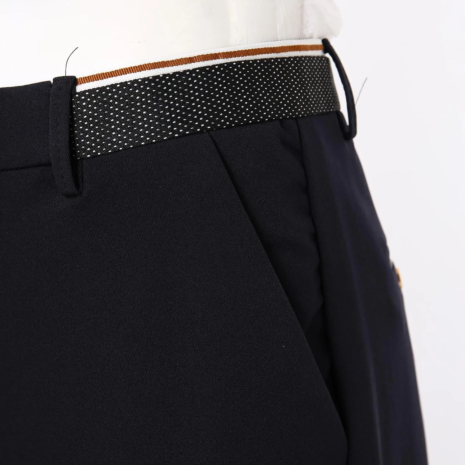 2023 Men's Fashion Stretch Dress Pants Slim Fit Plaid Pants Business Suit Pants Casual Golf Pants Plus Size Stylish Trousers