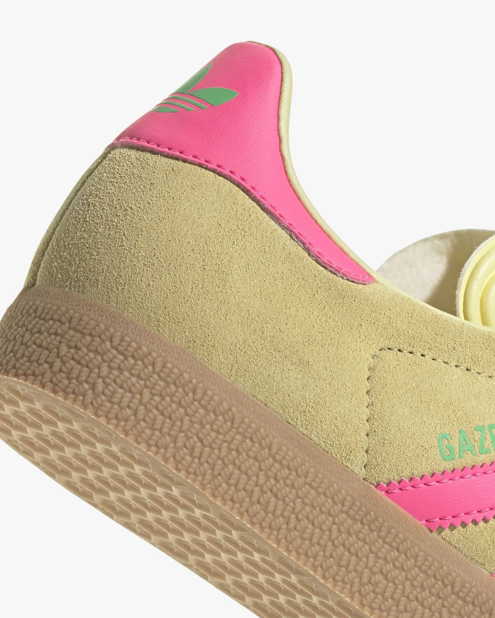 Adidas Womens Gazelle - Powder Yellow / Lucid Pink / Gum