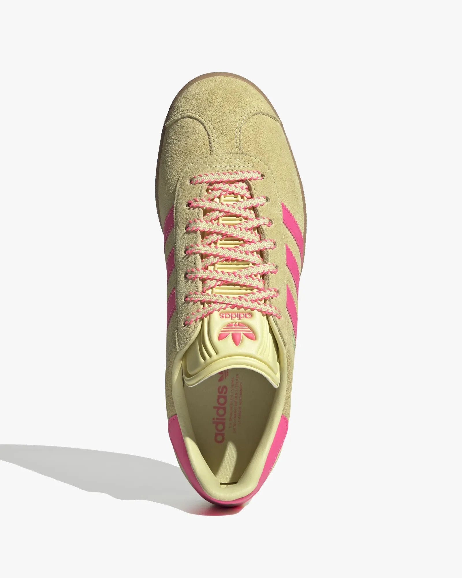 Adidas Womens Gazelle - Powder Yellow / Lucid Pink / Gum