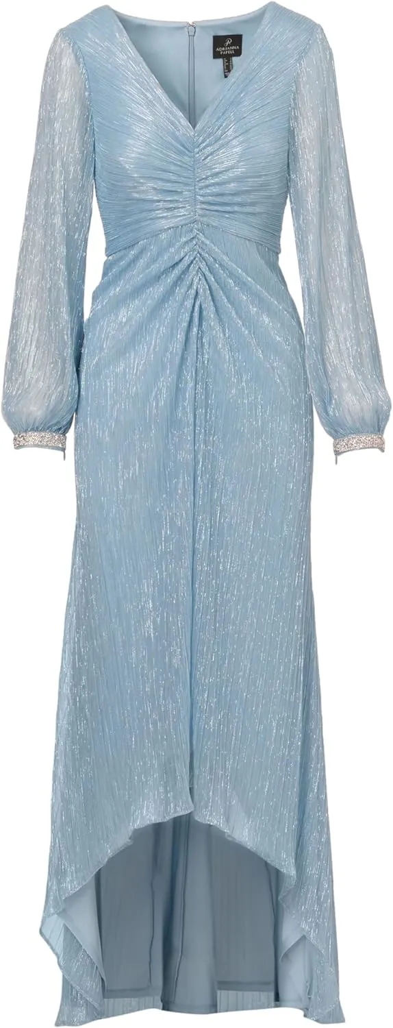 Adrianna Papell Women's Crinkle Metallic Gown