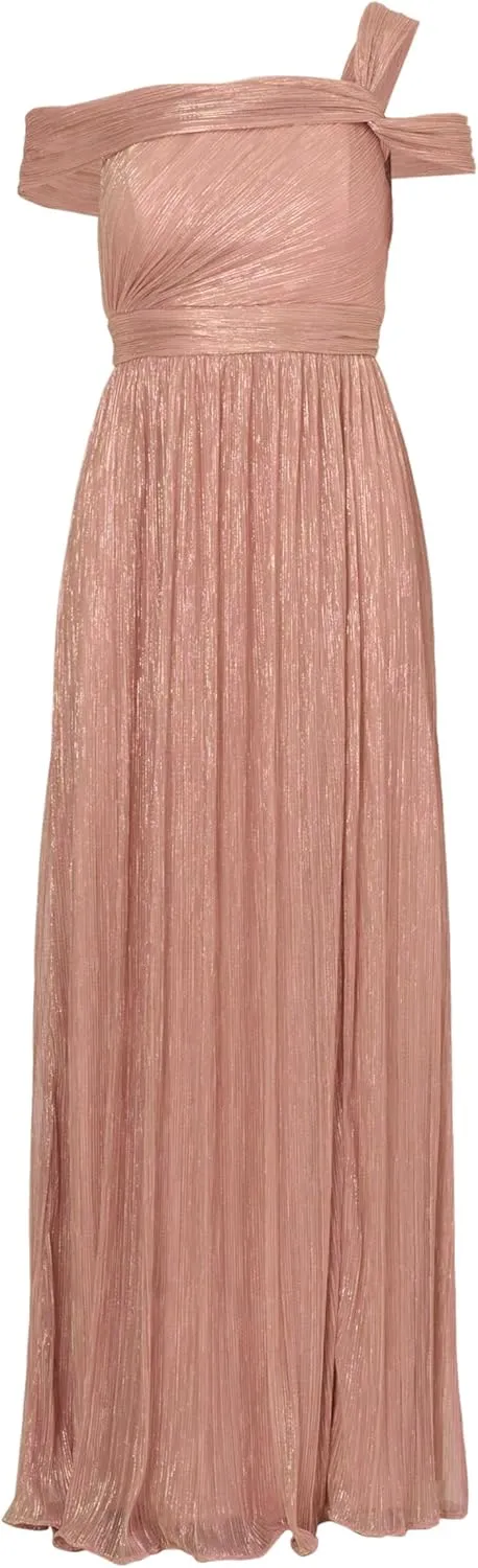 Adrianna Papell Women's Crinkle Metallic Gown