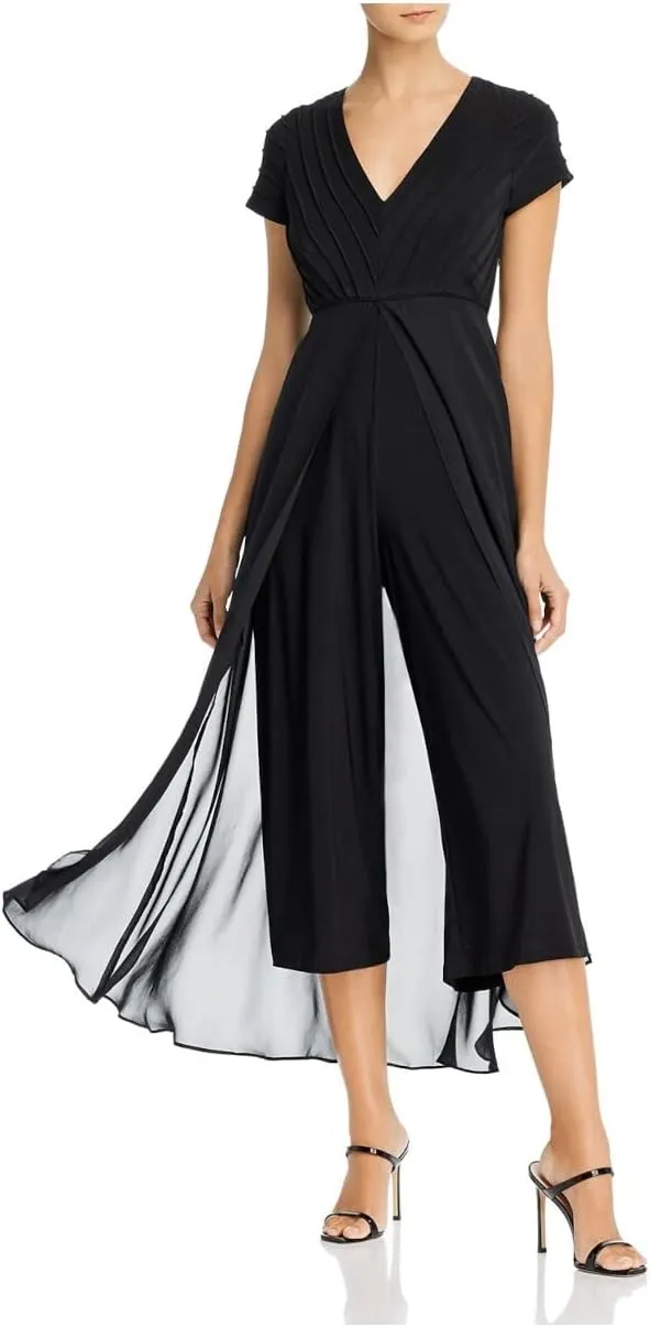 Adrianna Papell womens Pintucked Jersey Jumpsuit