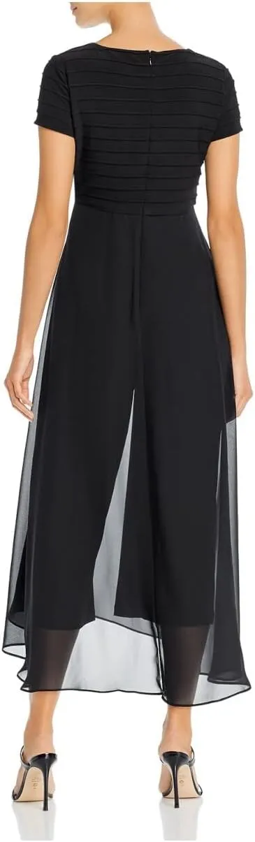 Adrianna Papell womens Pintucked Jersey Jumpsuit