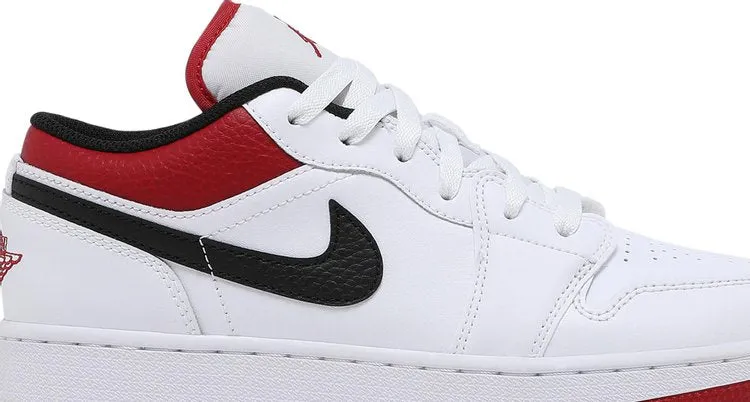 Air Jordan 1 Low GS White Gym sneakers, white-red