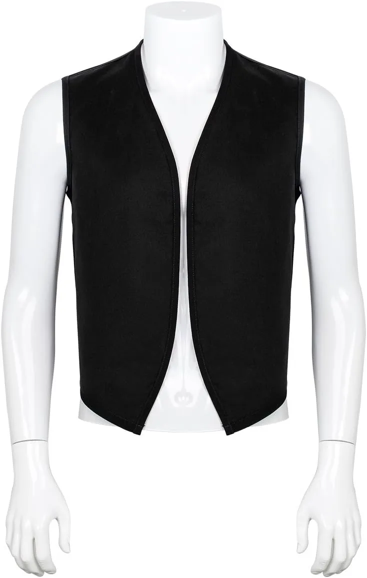 AMNPOLEN Unisex No Pocket Button Uniform Vest Halloween Costume Outfit