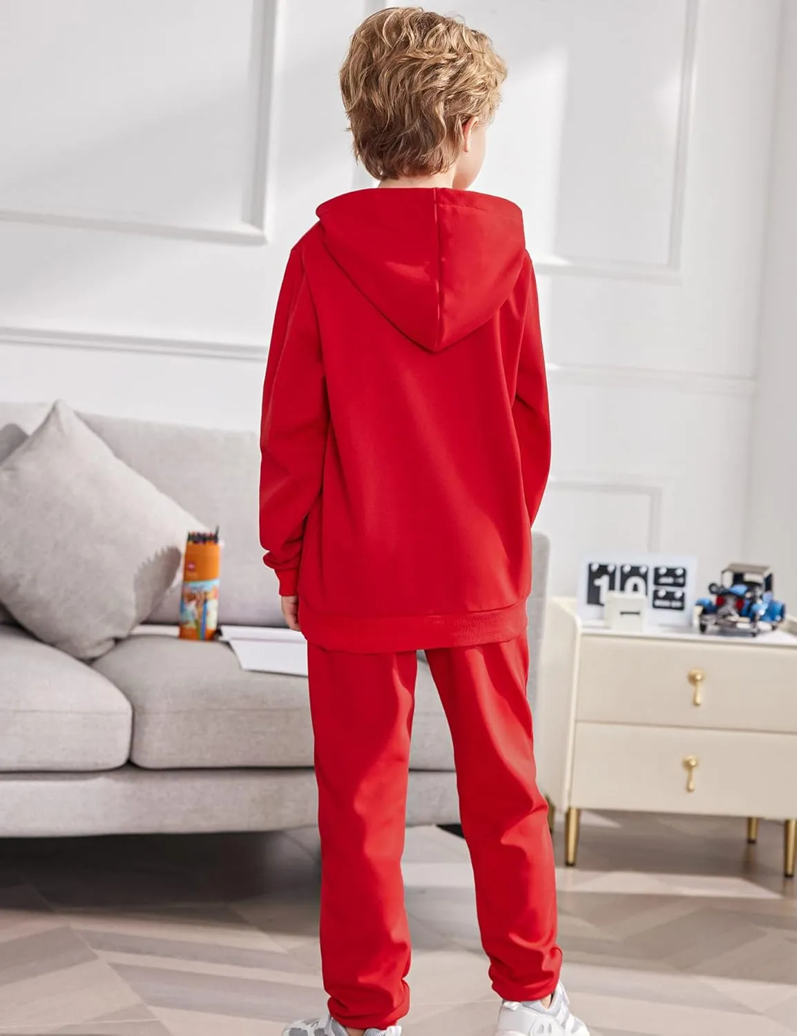 Arshiner 2 Piece Outfit Boys Pullover Hoodies Sweatshirt Suit For Kids Tracksuit Set