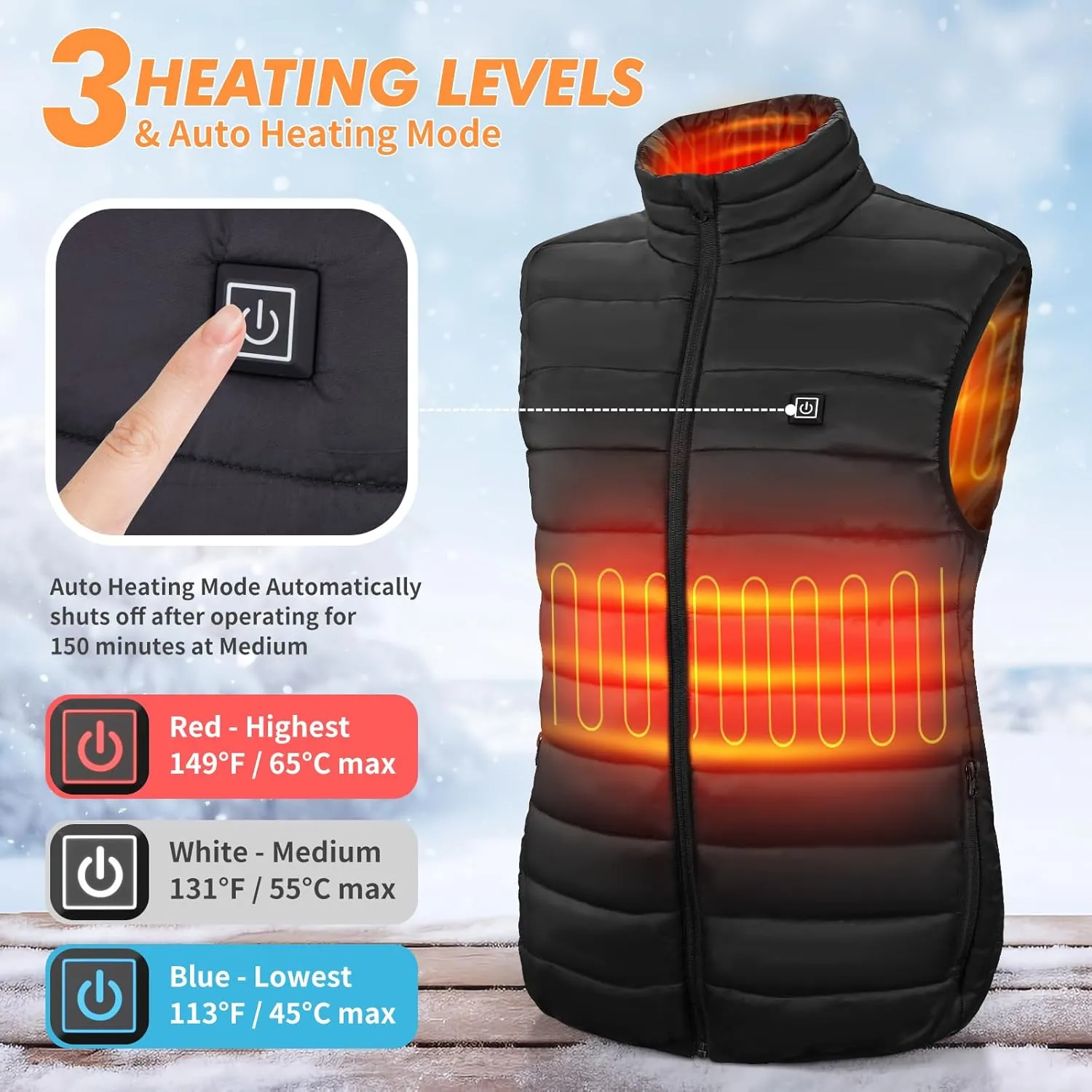 bellaciao Heated Vest Gift for Men Women 5v 2a USB Charging Heating Vest for Men Women not included battery
