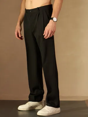 Black: Baggy Fit Korean Trouser
