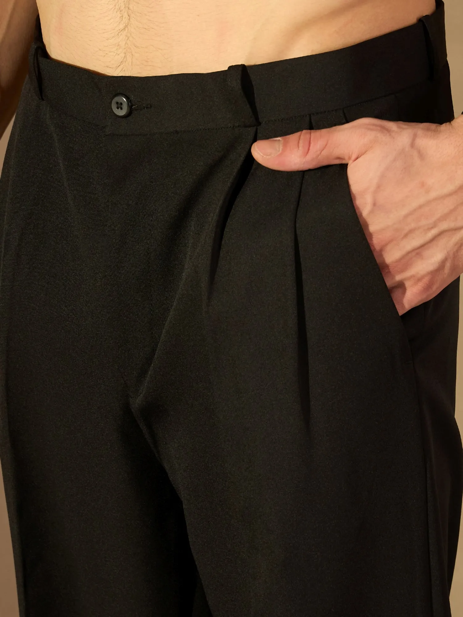 Black: Baggy Fit Korean Trouser