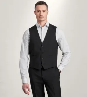 Black Neat Suit Vest