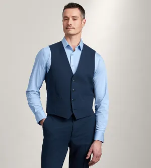 Blue Windowpane Suit Vest