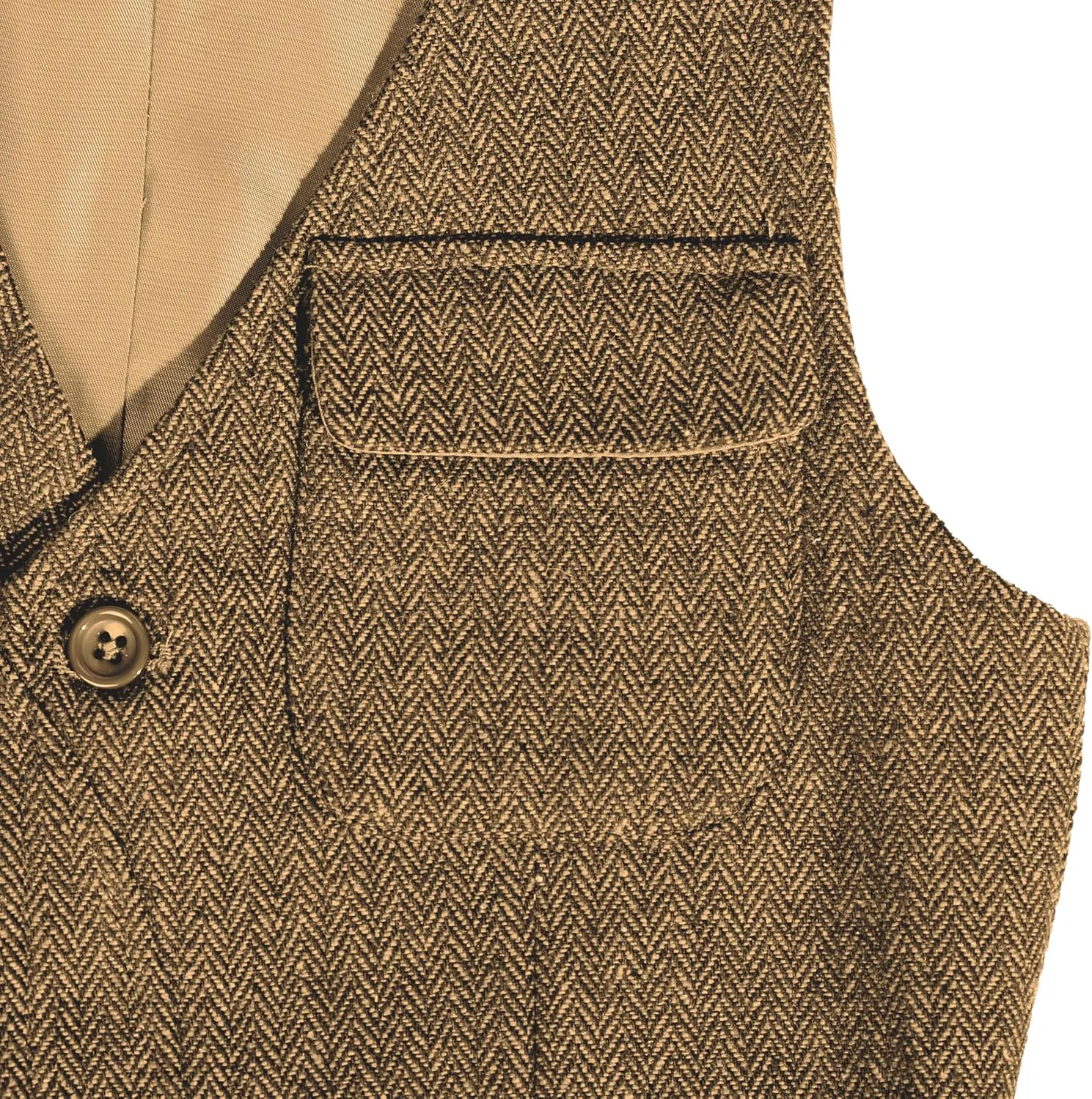 Boys Vest Vintage Tweed Toddler Little Kids Waistcoat with Pocket Sleeveless Slim Fit Casual Vest Outfit