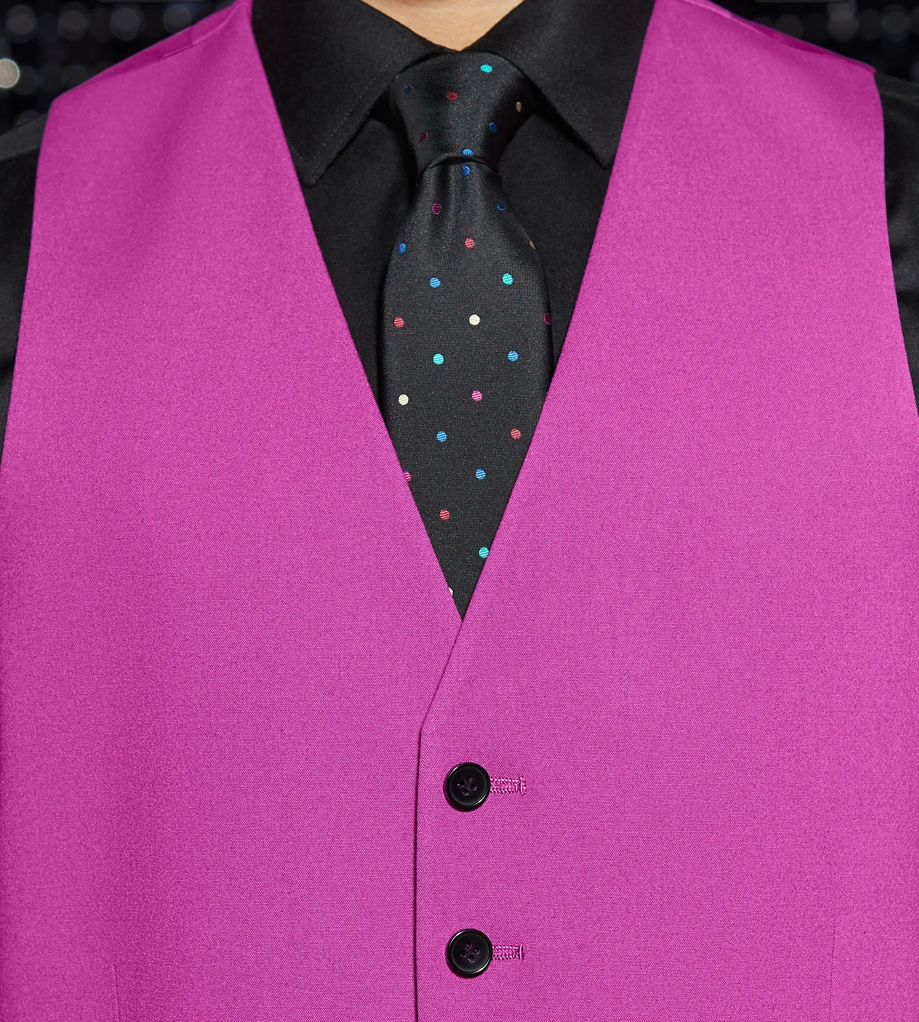 Bright Purple Solid Suit Vest