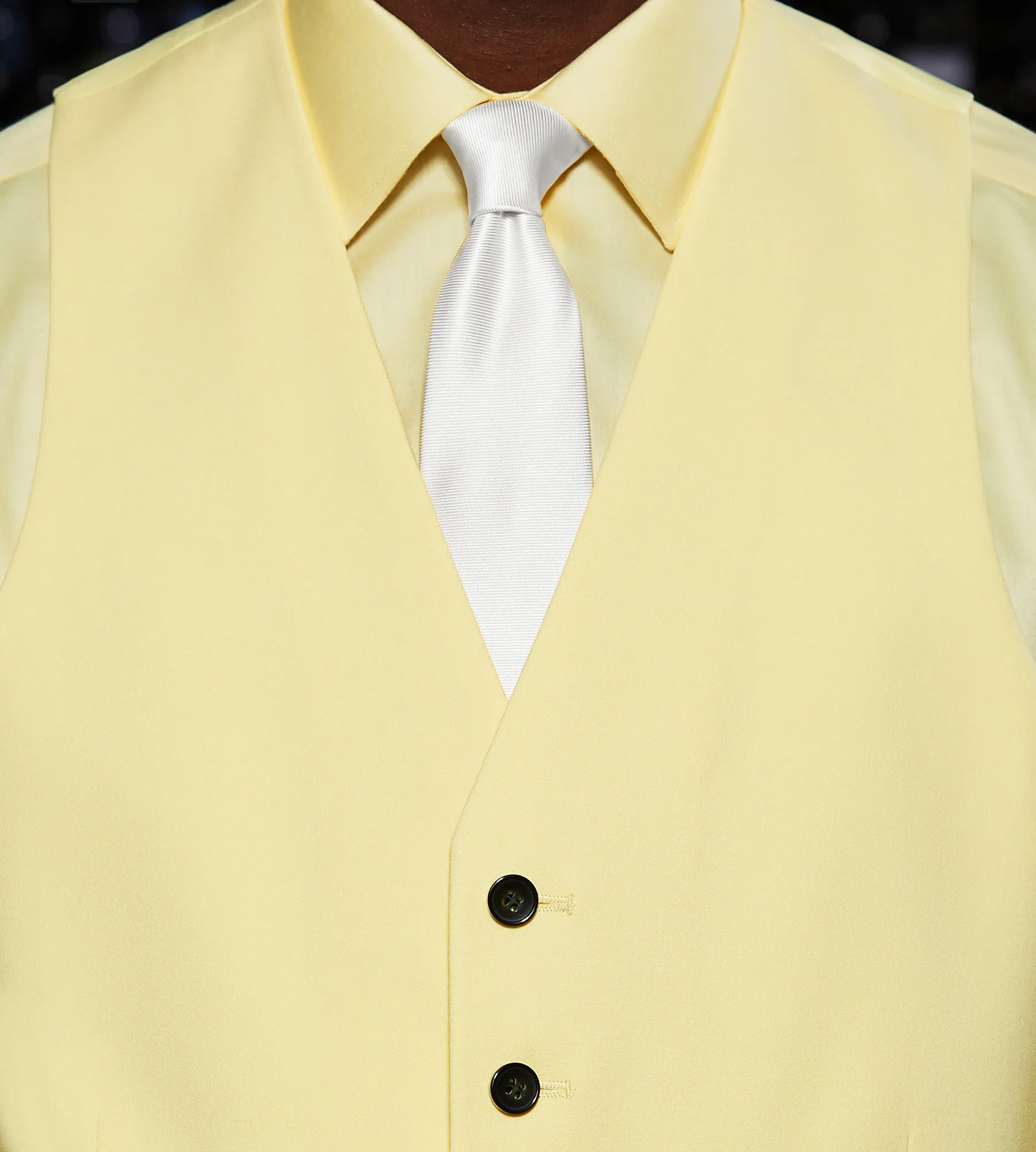 Bright Yellow Solid Suit Vest
