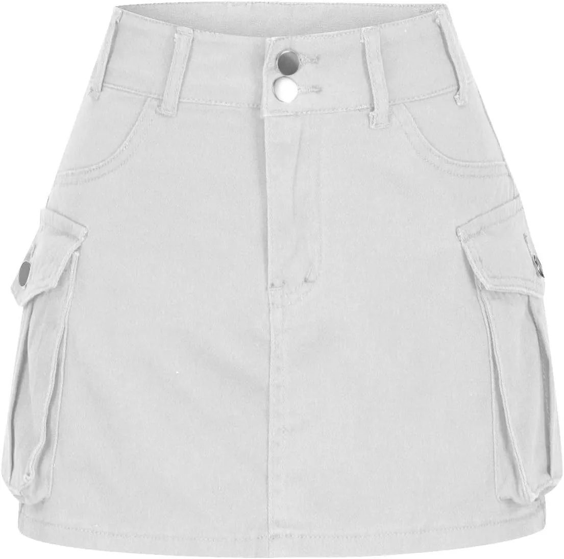 Cargo Denim Skirts for Women Solid Casual Short Jean Skirt Bodycon High Waist Wrap Skirts 2025 Trendy Y2K Mini Skirt