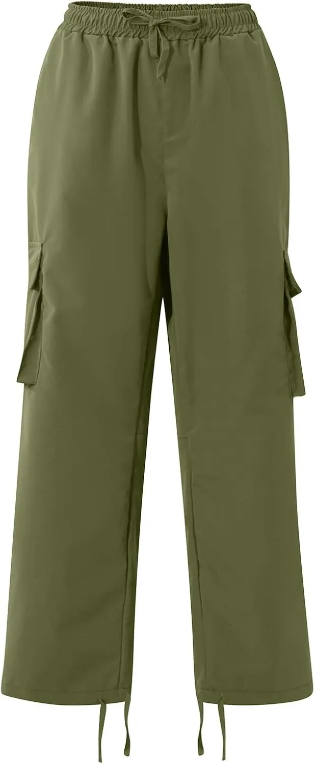 Cargo Pants for Men Baggy Drawstring Elastic Waist Sweatpants Stylish with Pockets Work Pants 2024 Joggers Trousers