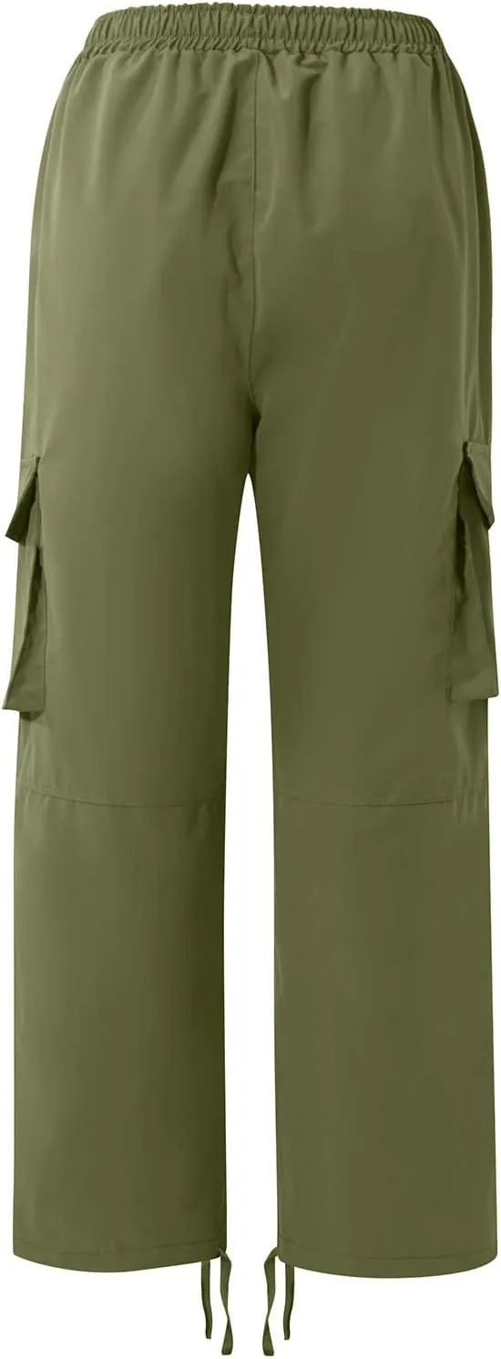 Cargo Pants for Men Baggy Drawstring Elastic Waist Sweatpants Stylish with Pockets Work Pants 2024 Joggers Trousers