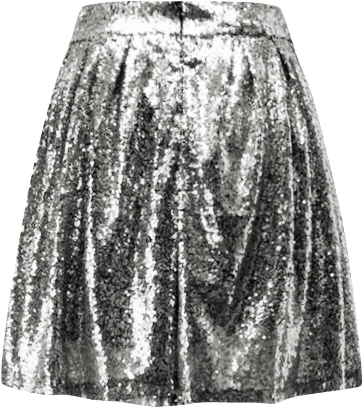 Christmas Skirt Women's Fashion High Waist Pleated Solid Color Short Skirt Loose Sequin Skirt Womens Midi Skirts