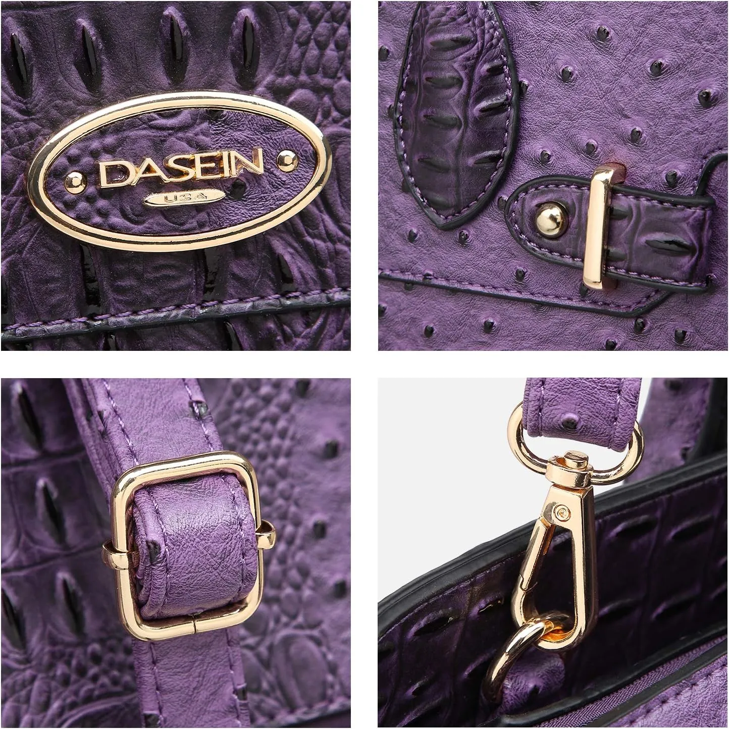 Dasein Women Handbags and Purses Ladies Shoulder Bag Top Handle Satchel Tote Work Bag with Matching Clutch