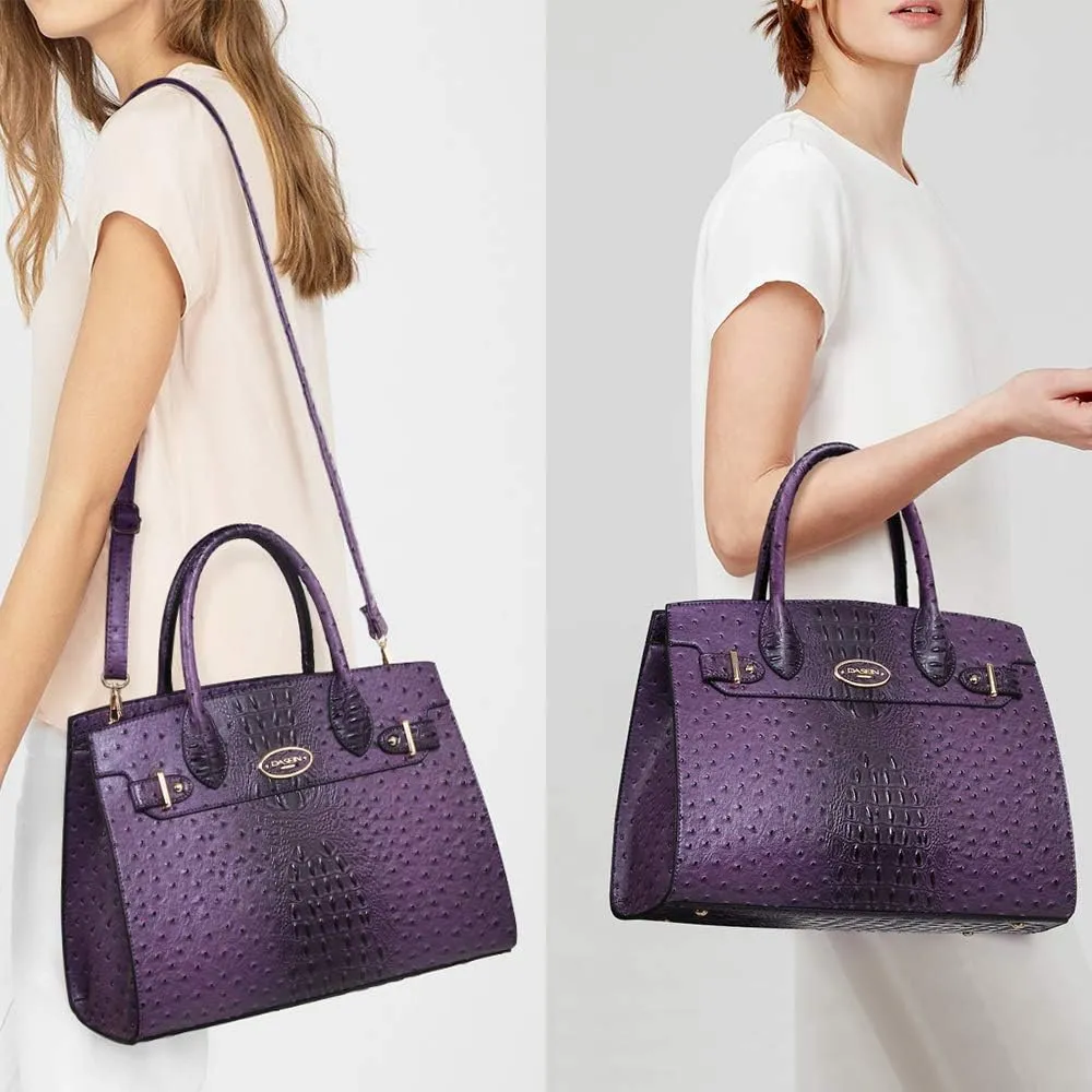 Dasein Women Handbags and Purses Ladies Shoulder Bag Top Handle Satchel Tote Work Bag with Matching Clutch
