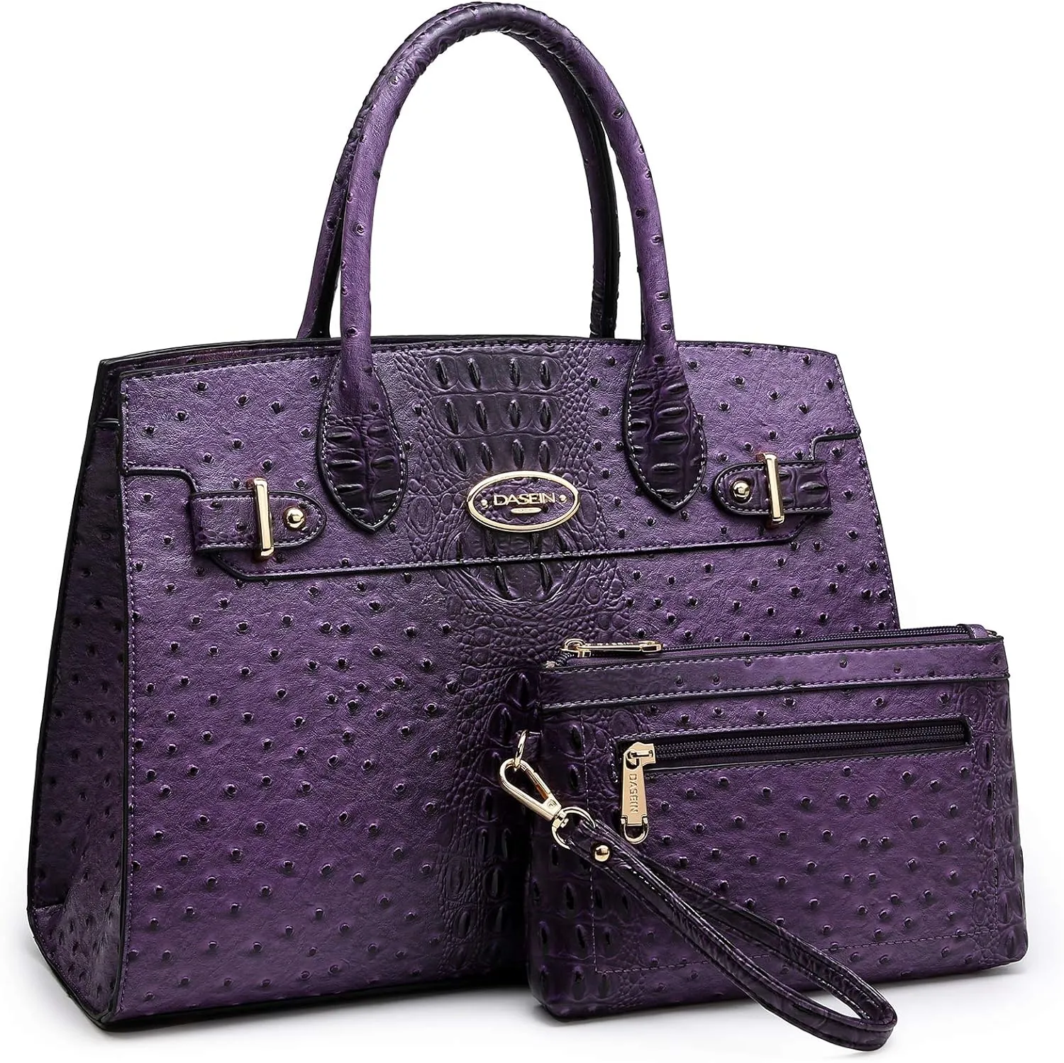 Dasein Women Handbags and Purses Ladies Shoulder Bag Top Handle Satchel Tote Work Bag with Matching Clutch