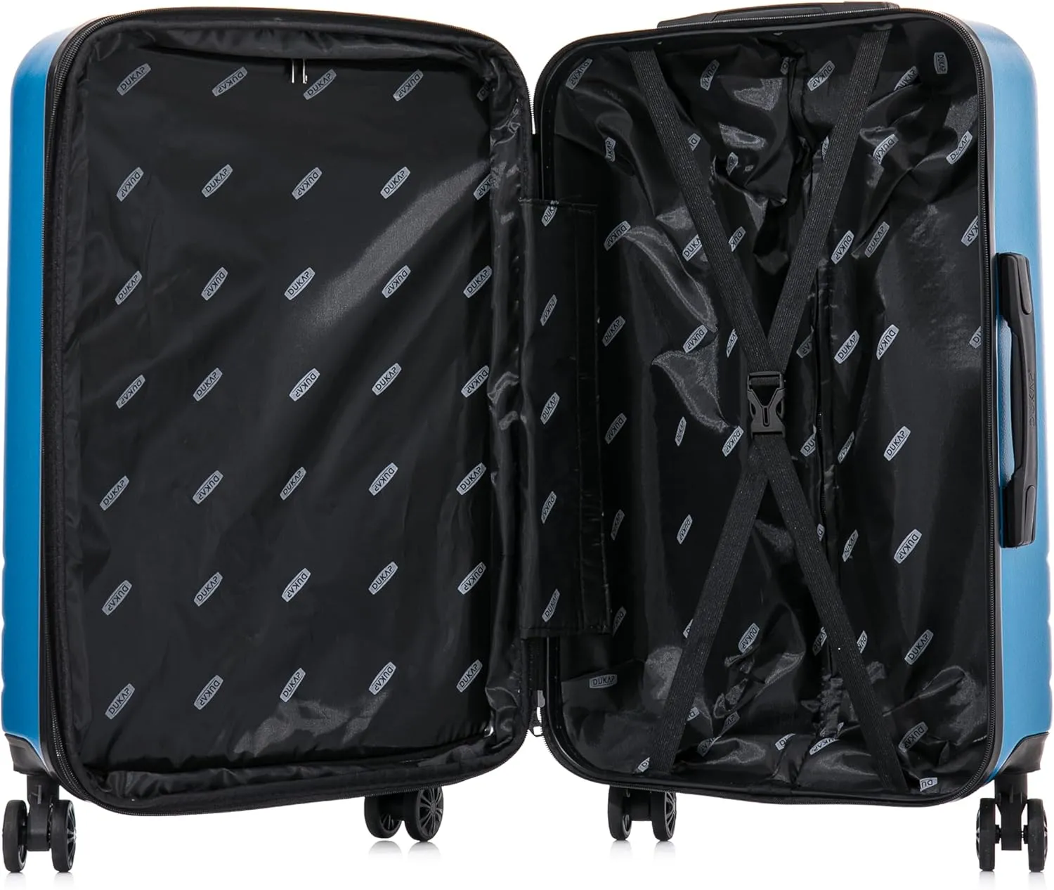 DUKAP ZAHAV Hardside Luggage with Spinner Wheels | 20 in Durable Lightweight Carry on Suitcase for Travel | Zipper Clouser Suit Case with Gel Handles and Trolley | Teal