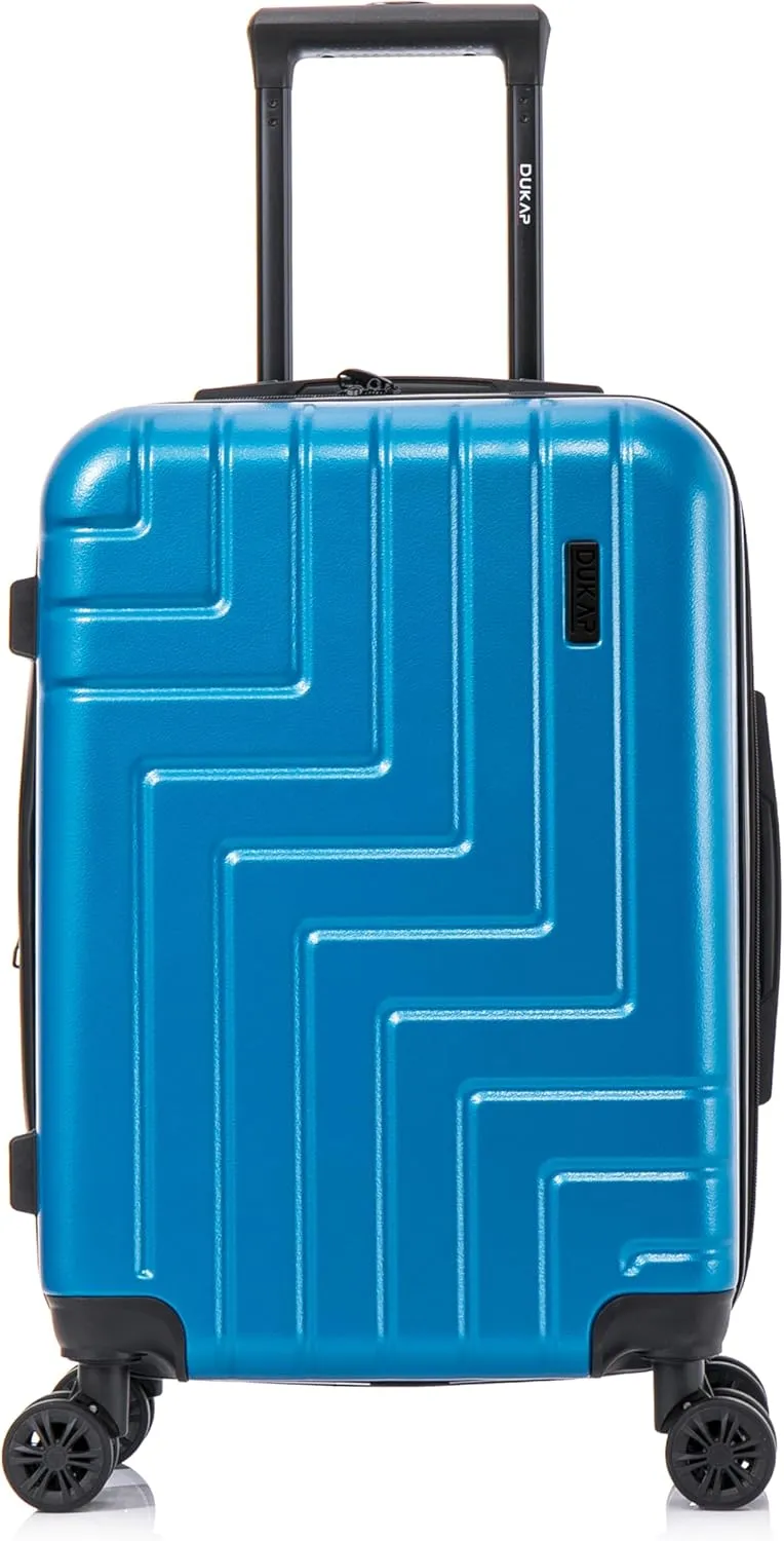 DUKAP ZAHAV Hardside Luggage with Spinner Wheels | 20 in Durable Lightweight Carry on Suitcase for Travel | Zipper Clouser Suit Case with Gel Handles and Trolley | Teal