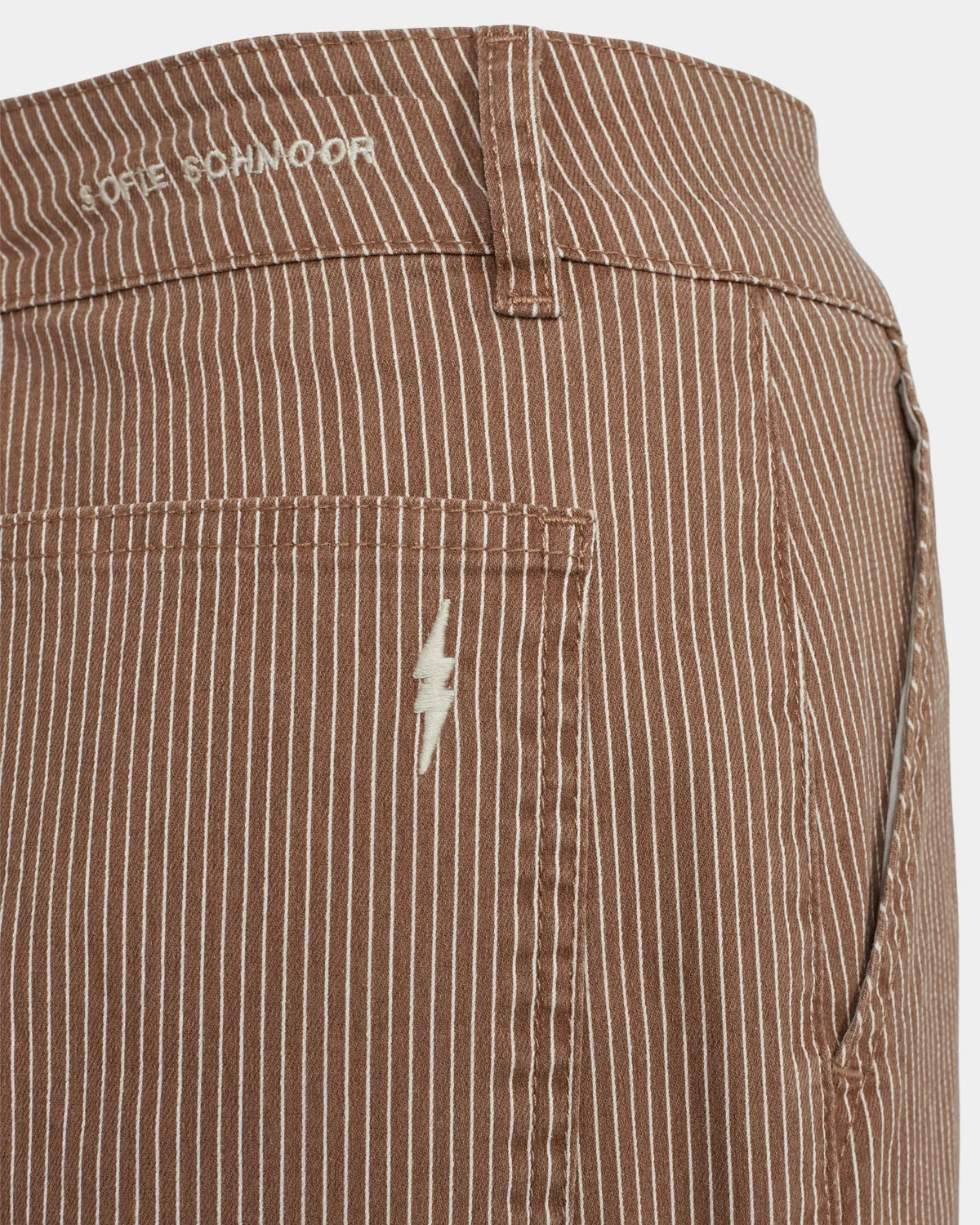 EMILYSW TROUSERS - Brown thin stripe