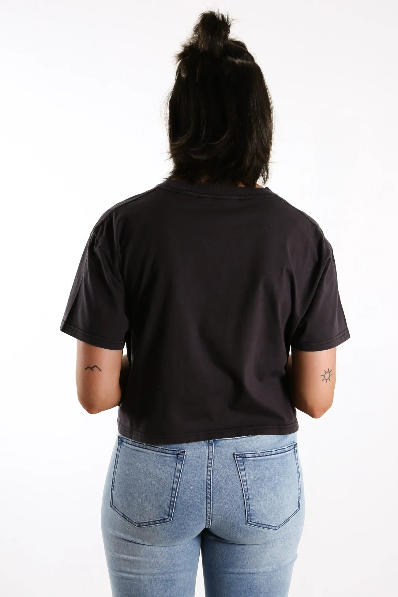 Essentials Ember Crop Tee Black