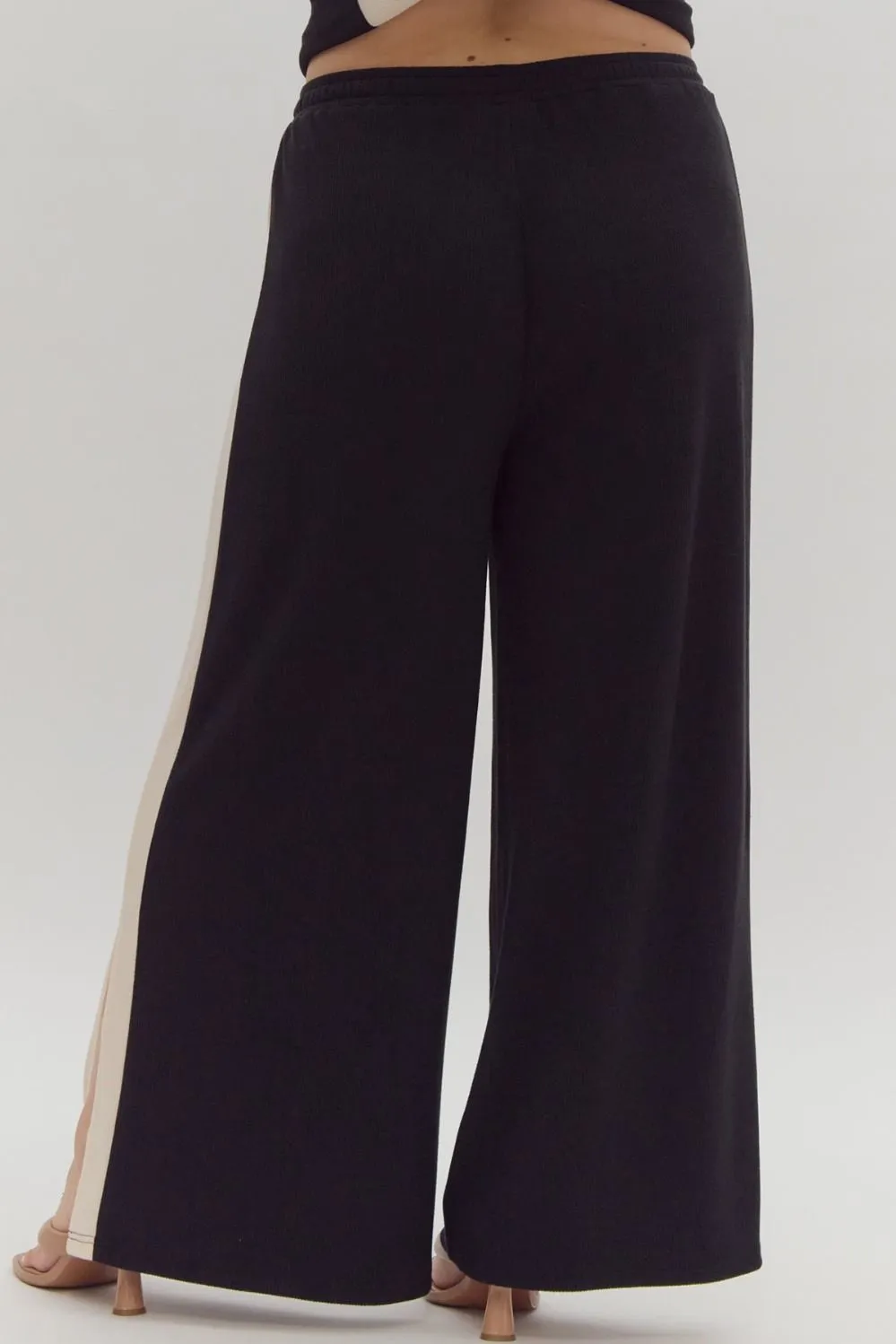 Everyday Trends Black Textured Pants