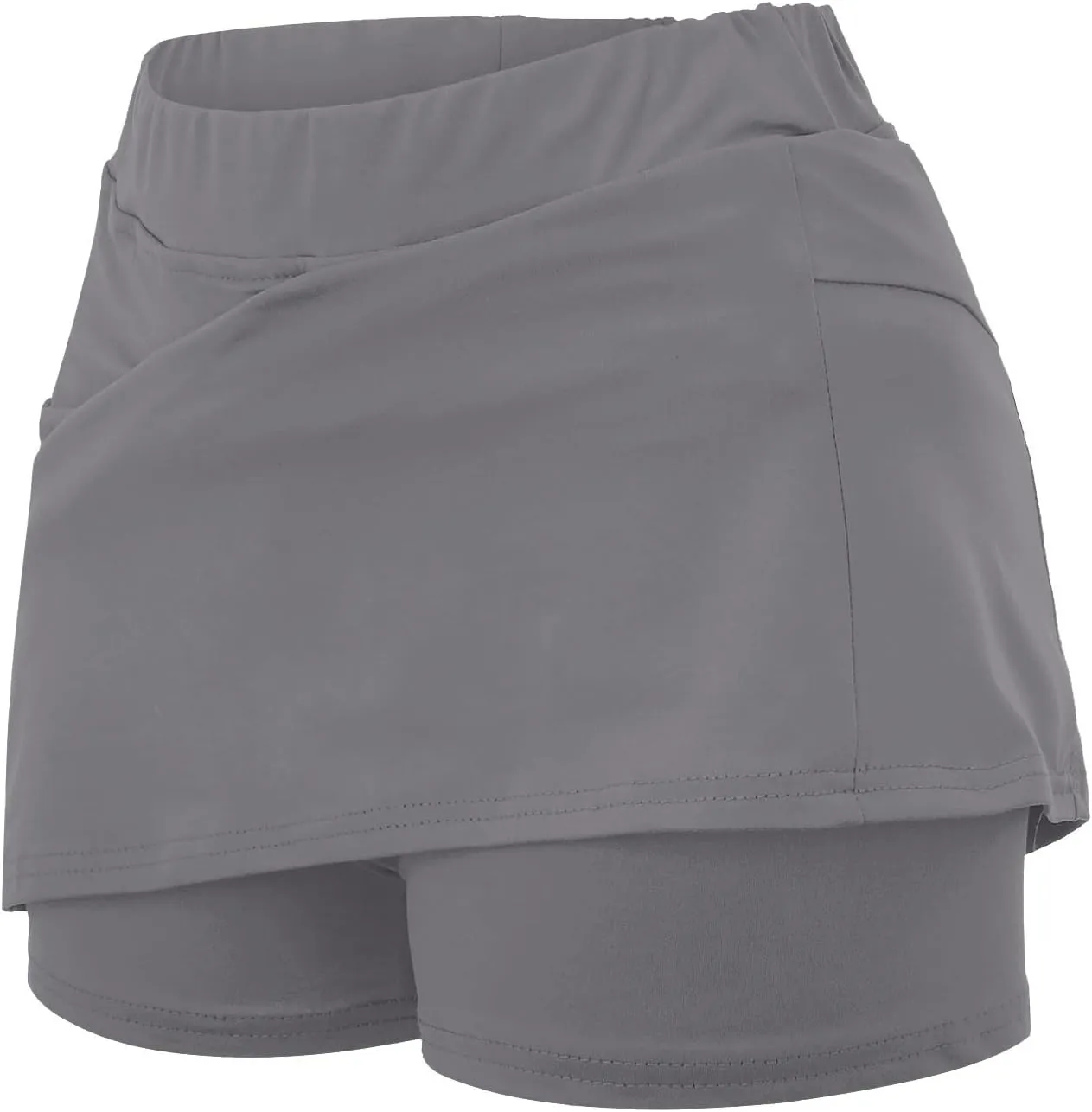 Generic Skorts for Women with Pockets - Lightweight Skirt Athletic Inner Shorts for Running Tennis Golf Workout Sports
