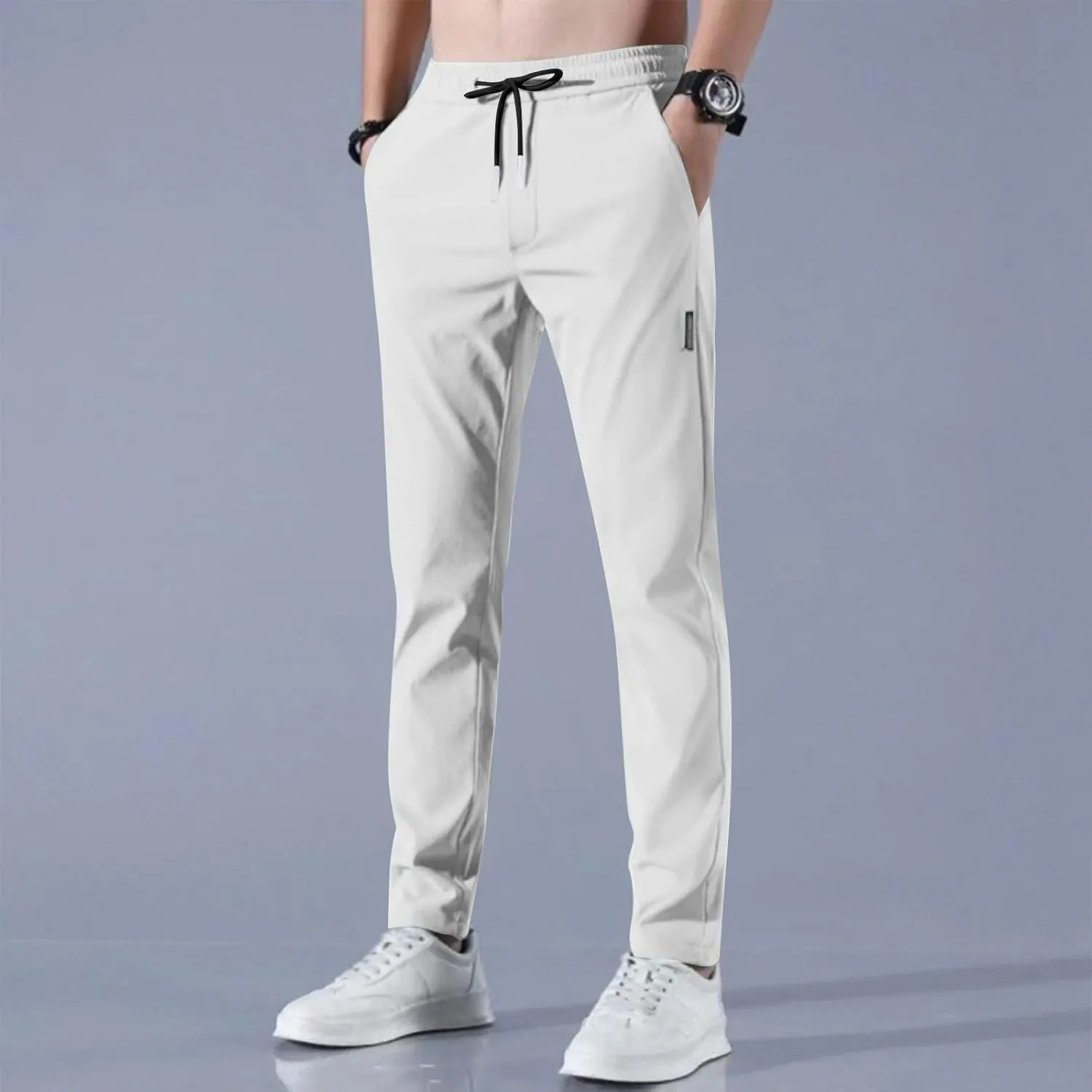 Glide Pants Men Quick Dry Breathable Work Pants Stretch Waterproof Active Hiking Lightweight Trousers with Pockets