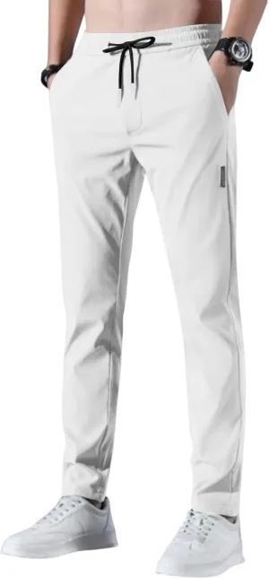 Glide Pants Men Quick Dry Breathable Work Pants Stretch Waterproof Active Hiking Lightweight Trousers with Pockets