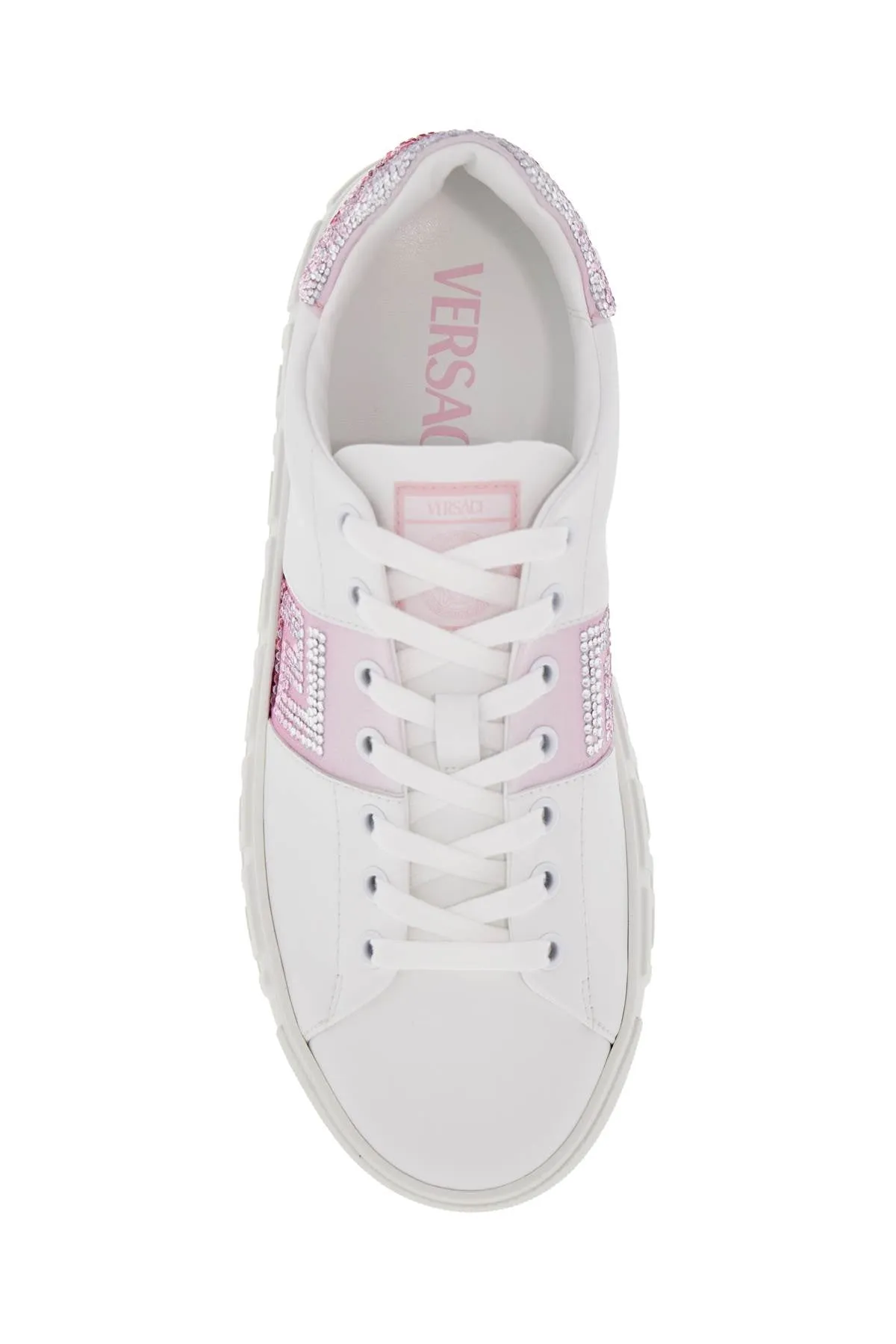 Greca Sneakers with Crystal Detail