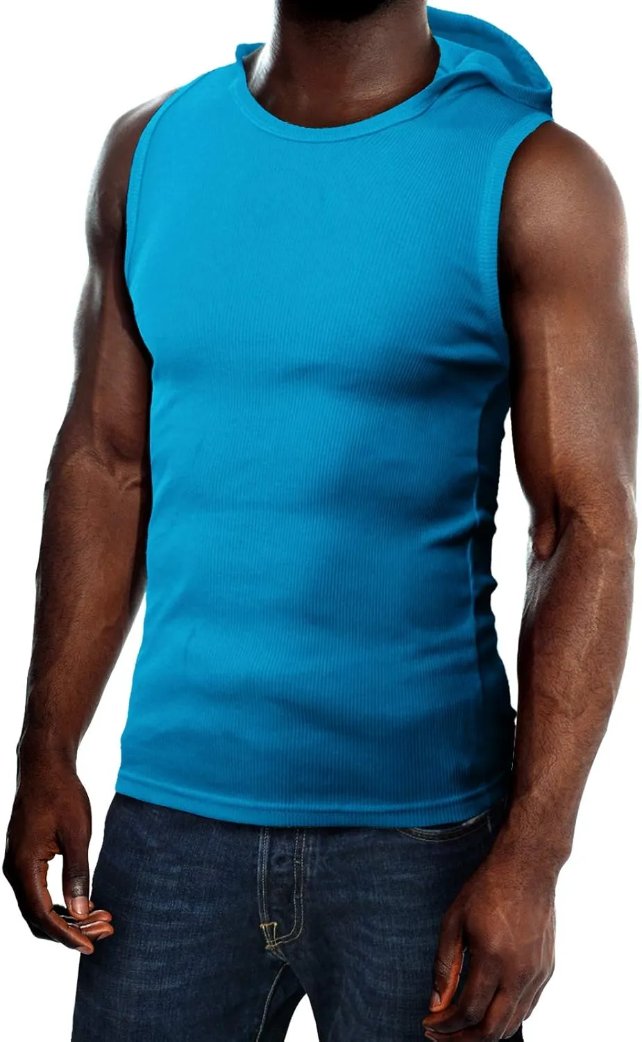 H2H Men's Casual Slim Fit Hoodie Tank Tops Gym Workout Sleeveless T Shirt