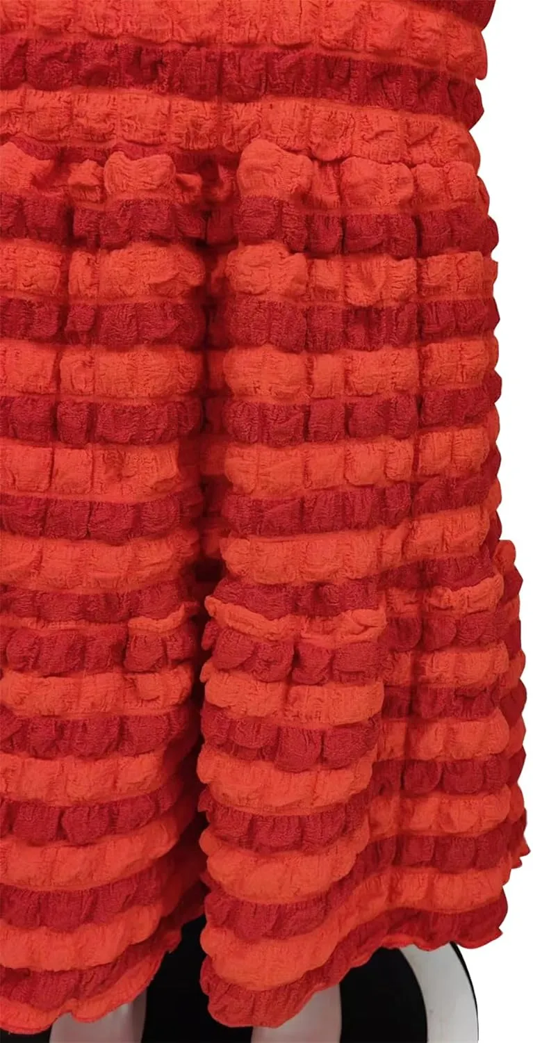High Waist Long Skirts for Women Bodycon Popcorn Bubble Tiered Maxi Fishtail Party Skirt