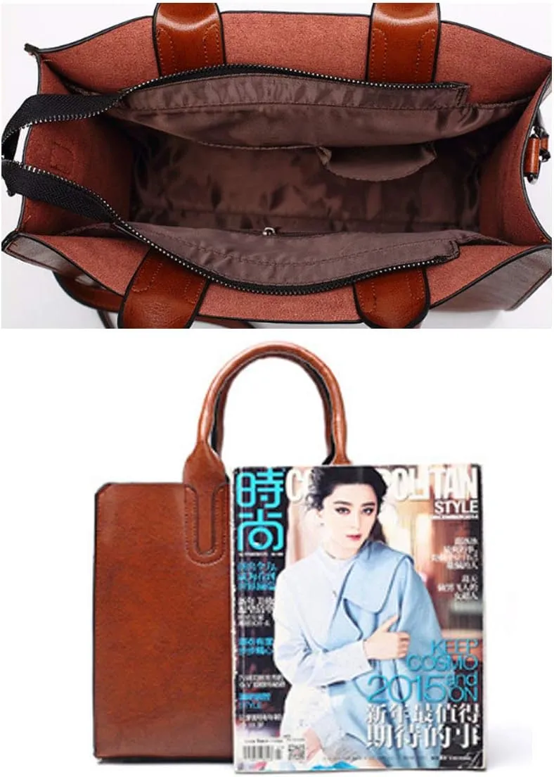 Hobo Bags for Women PU Leather Handbags Shoulder Top Handle Bag with Detachable Strap Black
