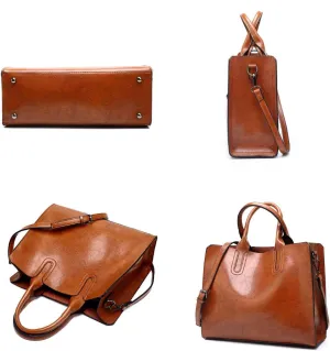 Hobo Bags for Women PU Leather Handbags Shoulder Top Handle Bag with Detachable Strap Black