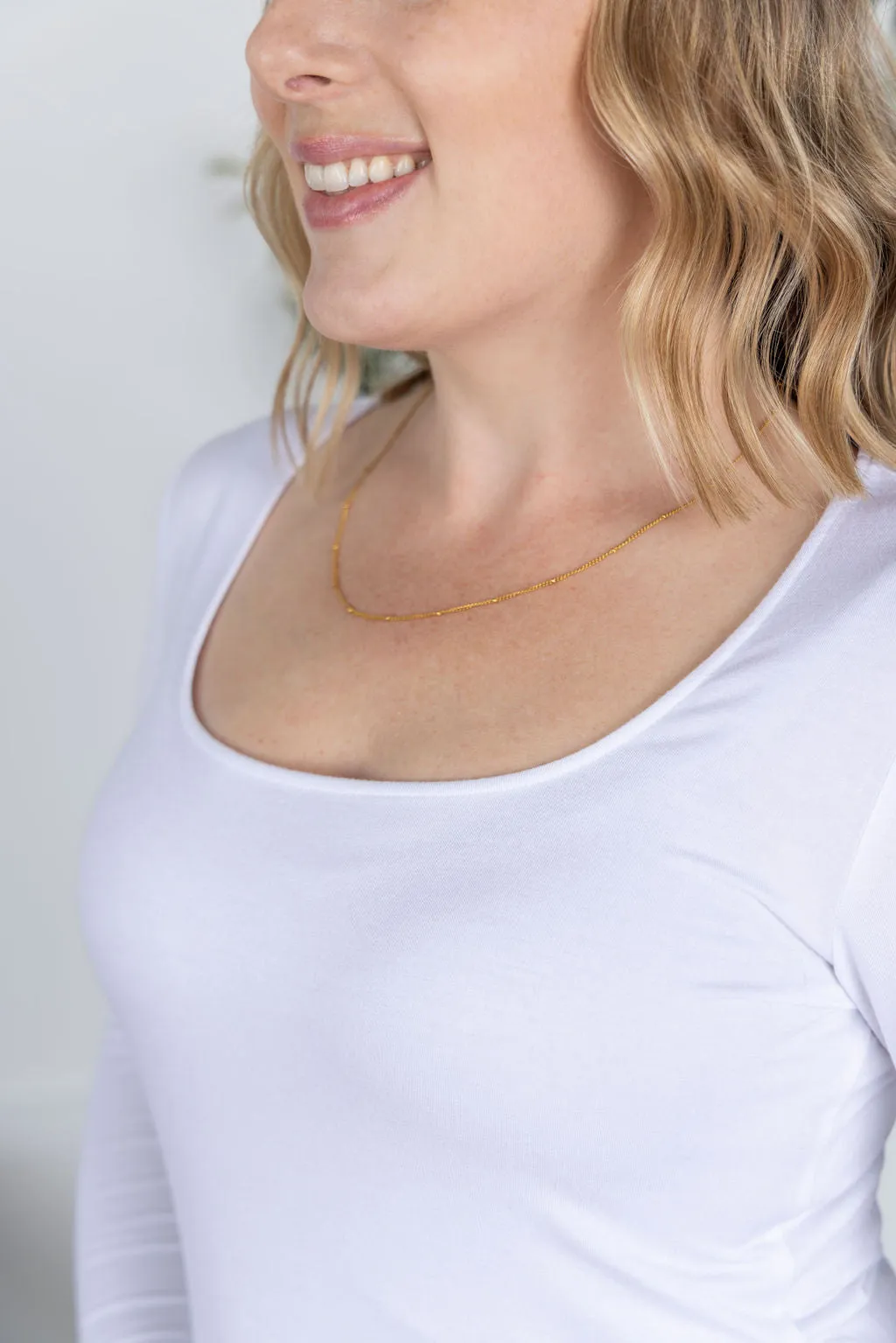 IN PRODUCTION Alyssa Long Sleeve Top - White