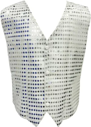Kids Boys Girls Sequins Waistcoat Sleeveless V neckline Hip-Hop Jazz Dance Party Stage Performance Jacket Vest Costume