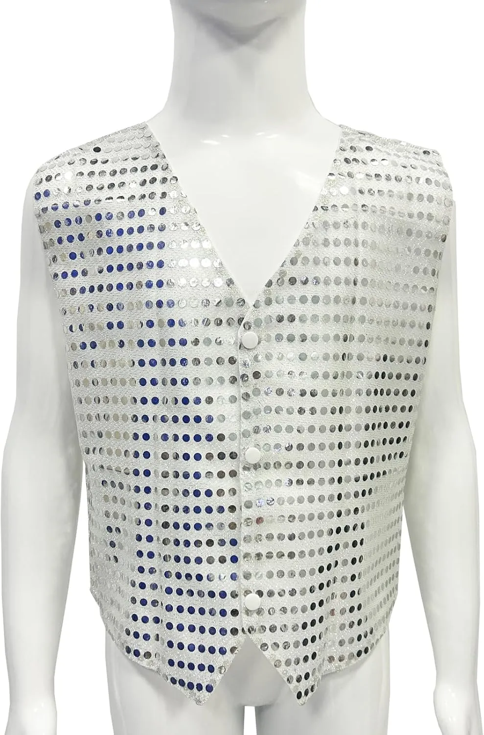 Kids Boys Girls Sequins Waistcoat Sleeveless V neckline Hip-Hop Jazz Dance Party Stage Performance Jacket Vest Costume