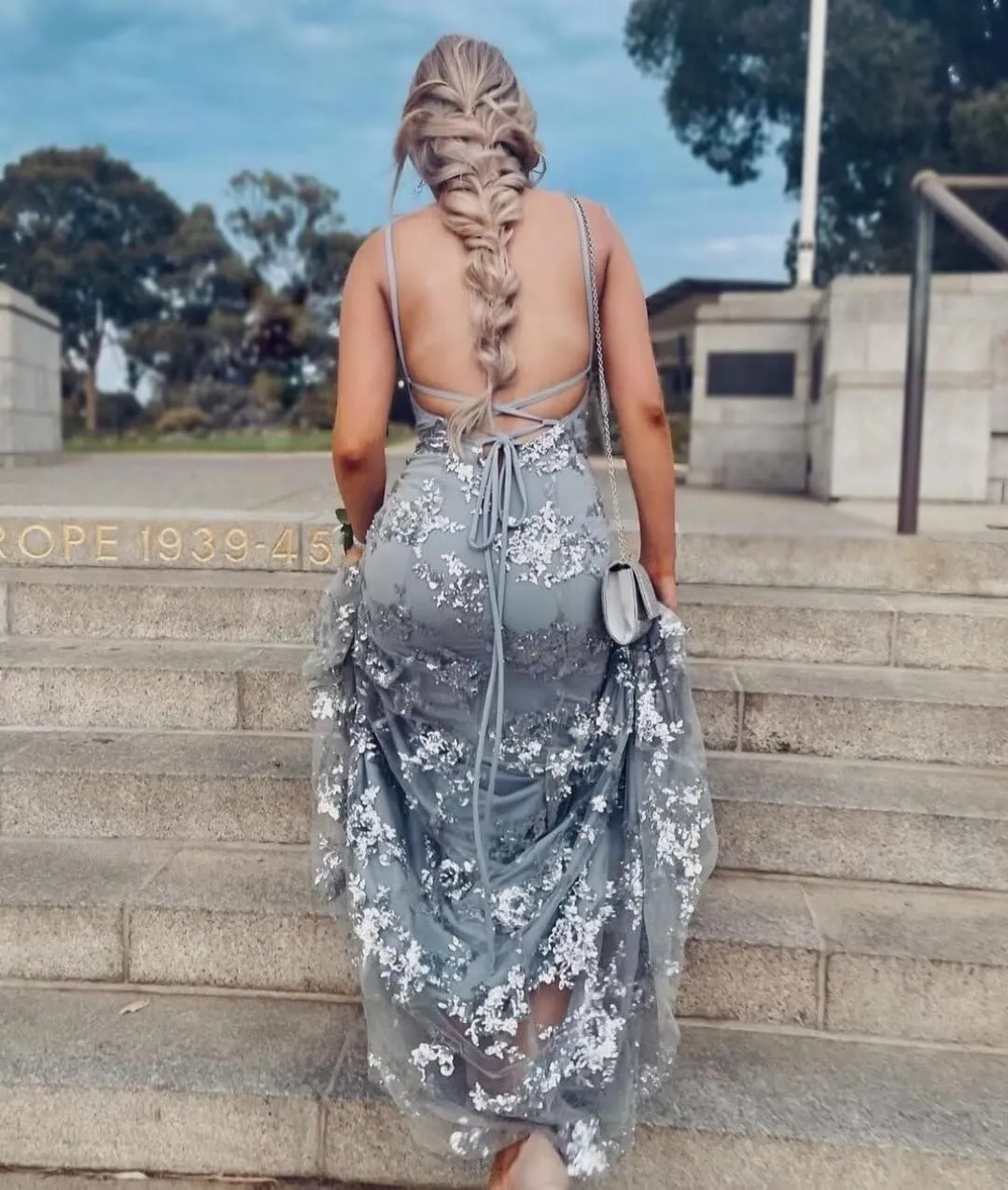 Laces Sequin Long Prom Dress for Women Spaghetti Strap Cocktail Party Dress Glitter V Neck Evening Formal Gown