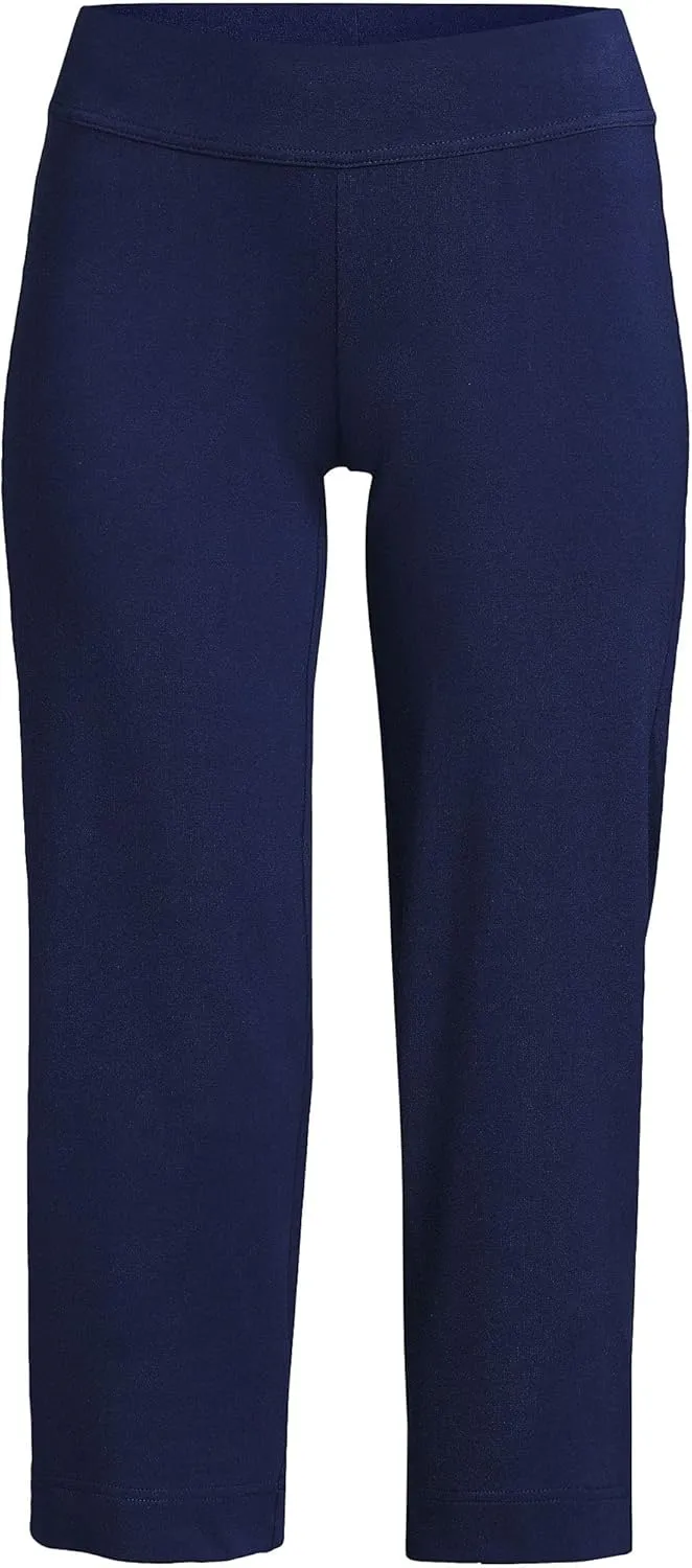 Lands' End Women's Starfish Mid Rise Pull-On Crop Pants