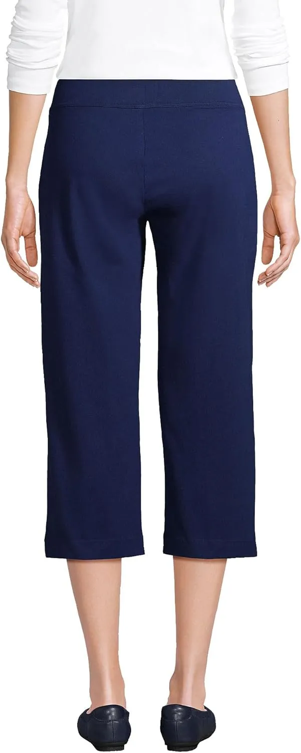 Lands' End Women's Starfish Mid Rise Pull-On Crop Pants
