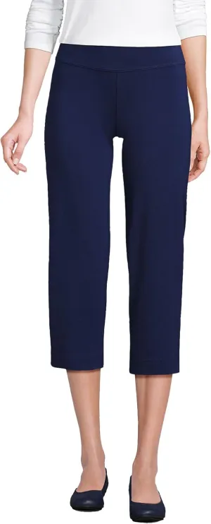 Lands' End Women's Starfish Mid Rise Pull-On Crop Pants