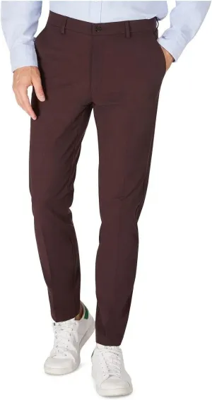 Lauren Ralph Lauren Mens Classic-Fit Cotton Stretch Pants 40W x 32L Burgundy