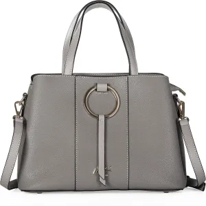 Mabel Womens Multiple Pockets Handbag - Top Handle Shoulder Satchel Bag - Trendy & Lightweight - 100% Vegan PU Leather - LUMI
