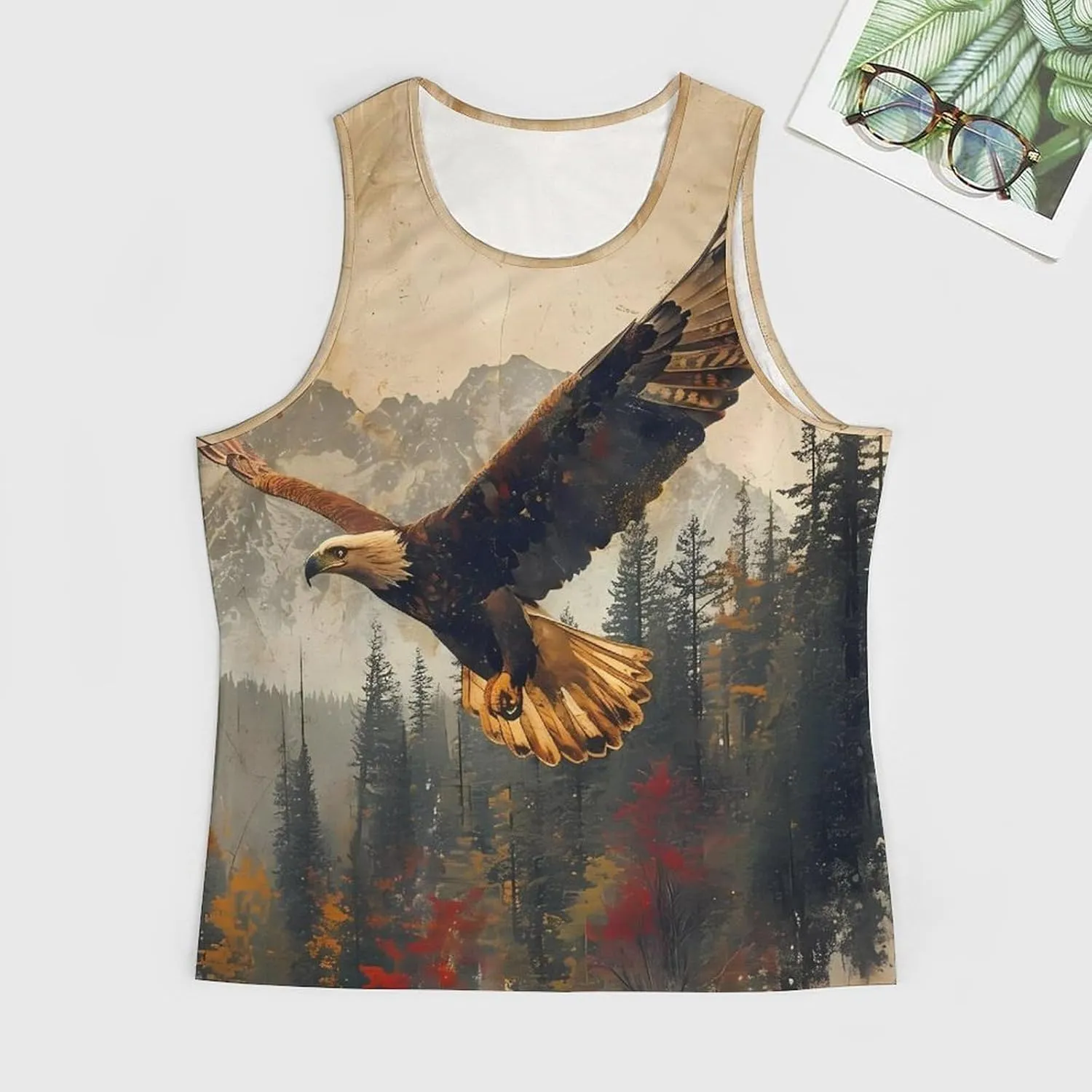 MARSVOVO Workout Tank Tops for Men Animal Graphic Casual Sleeveless Breathable Quick-Dry Muscle Vest Fashion Summer 2024