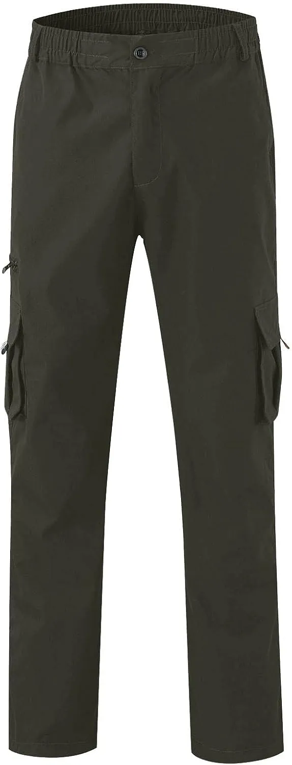 Mens Cargo Pants Slim with Pockets Hiking Pants Big and Tall Stretch Skinny Fit Baggy Sweatpants Travel Pants Workout