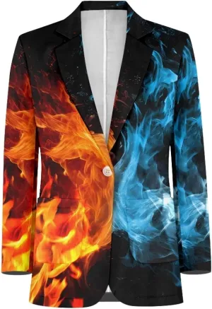 Mens Casual Long Sleeve Blazer Slim Fit Suit Jacket One Button Daily Blazer Business Sport Coat Tops S-5XL